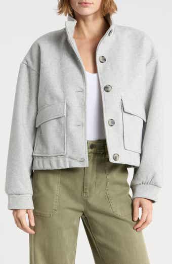 Funnel Neck Felt Jacket
