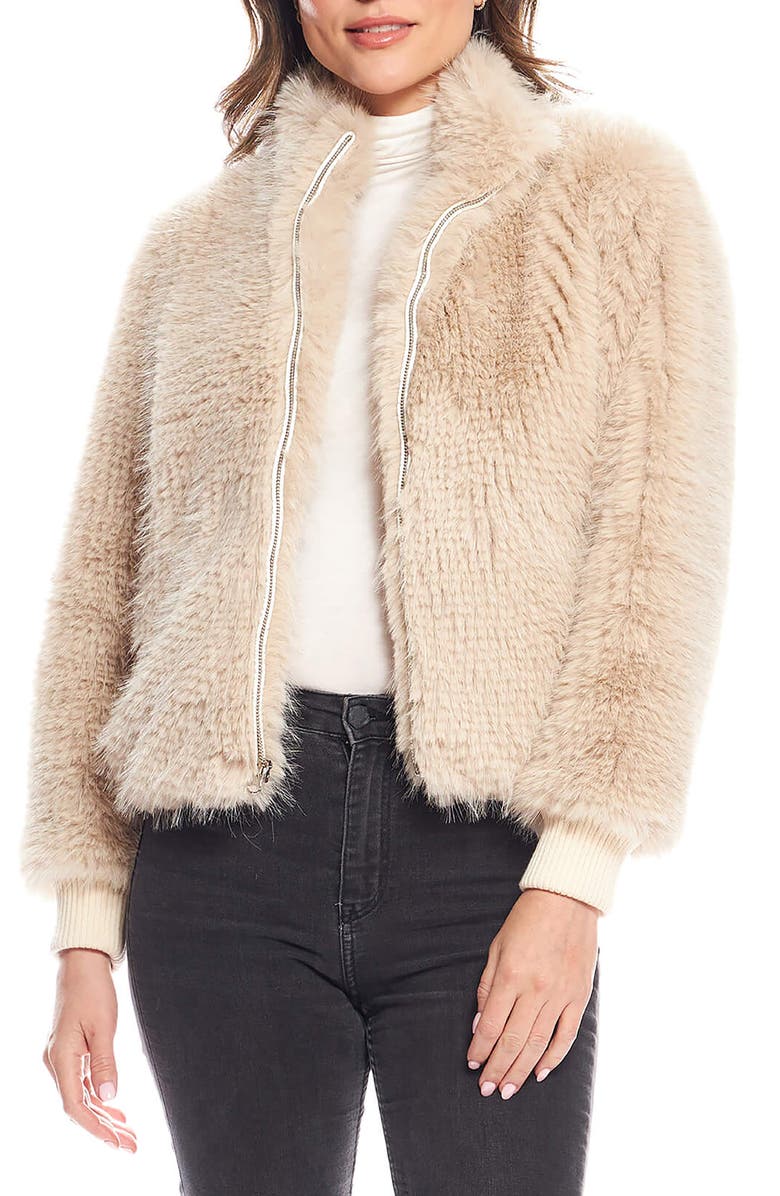 DONNA SALYERS FABULOUS FURS Parkside Faux Fur Bomber Jacket, Main, color,