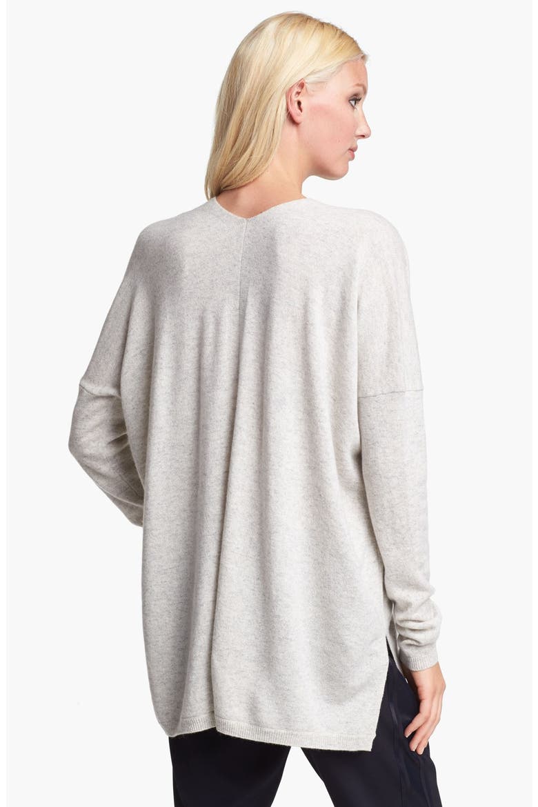 V-Neck Wool & Cashmere Sweater, Alternate, color, HEATHER CLOUD
