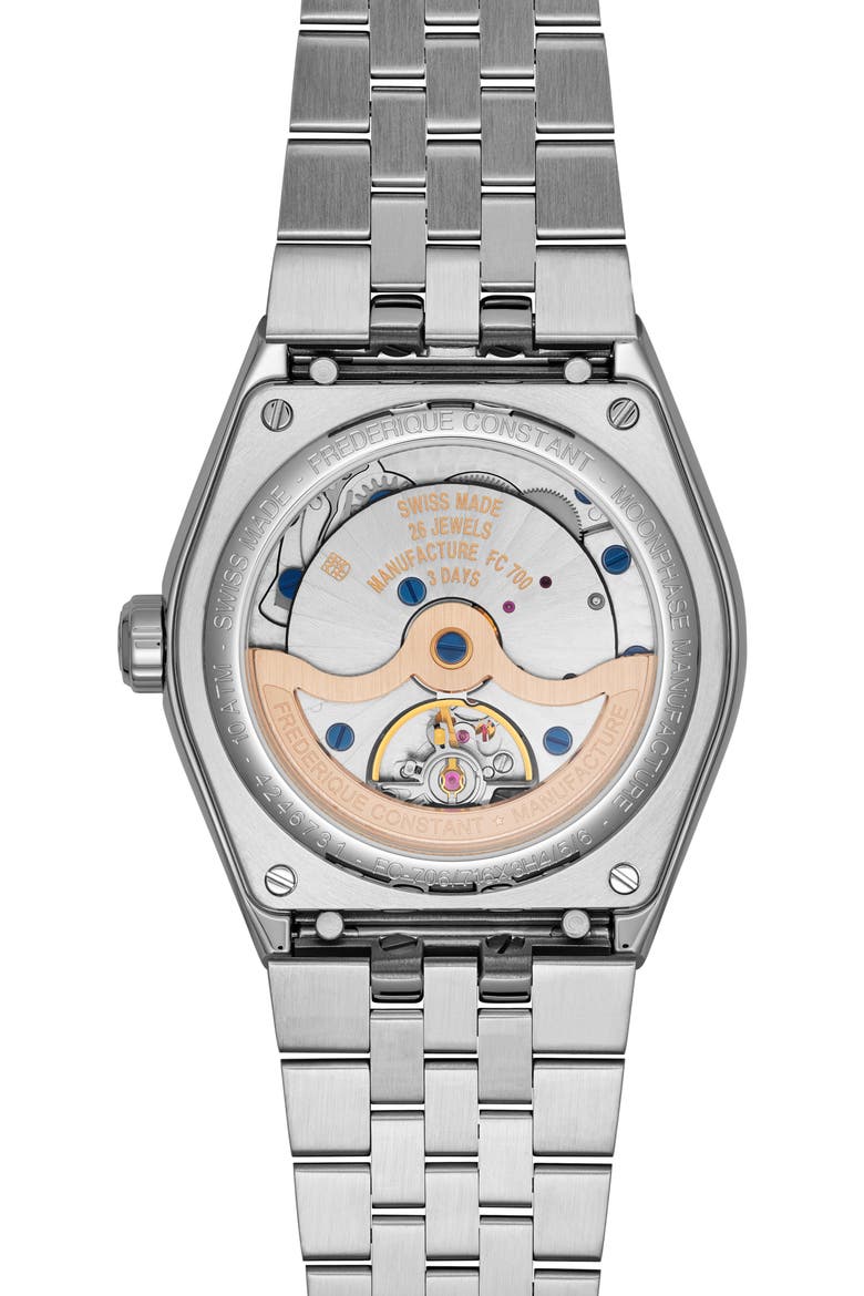 Classics Moonphase Date Automatic Bracelet Watch, 39mm, Alternate, color, SILVER-TONE