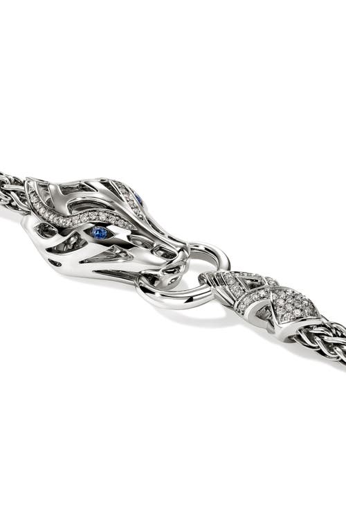 John Hardy Sterling Silver Dragon Diamond Bracelet In Gray