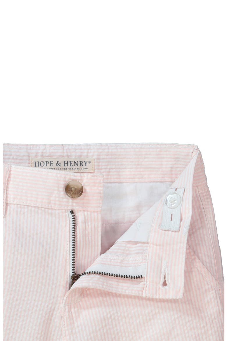 Boys' Organic Seersucker Short, Kids, Alternate, color, Classic Pink Seersucker