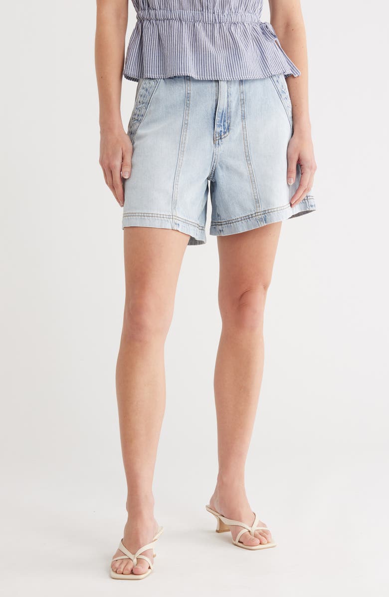 Habitual Braid Embroidery Denim Shorts, Main, color,