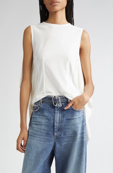 Tシャツ・カットソー SPORTMAX White organza Acino1234 top (2512381033600 001) adidas Men's Lifestyle Adicolor Tee - White adidas US