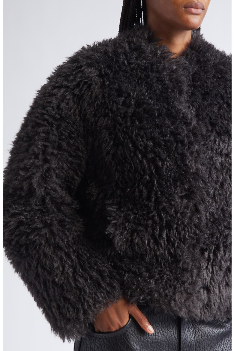 Faux Shearling Jacket, Alternate, color, SMOKE GREY