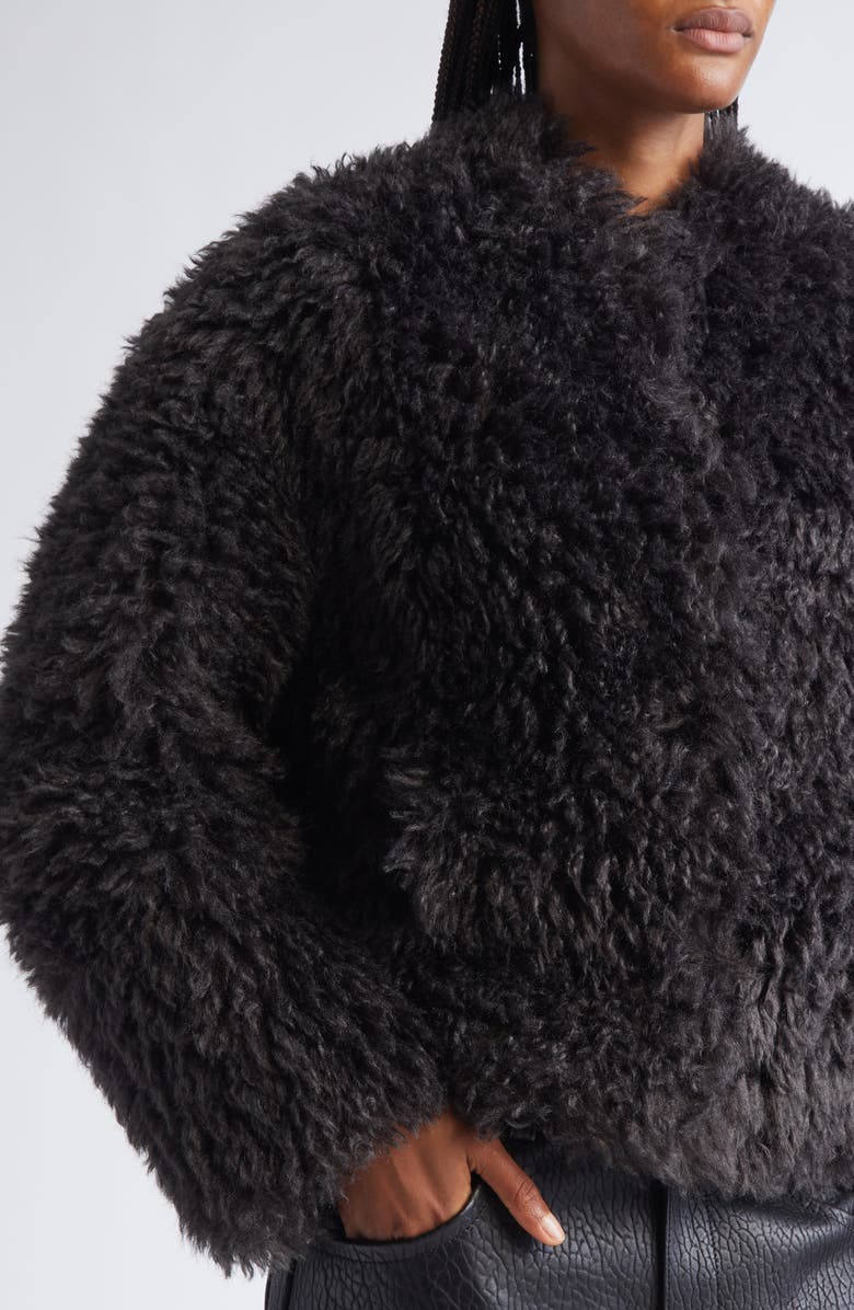 Stand Studio Faux Shearling Jacket, Alternate, color, Smoke Grey