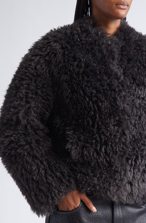 Stand Studio Faux Shearling Jacket In Black