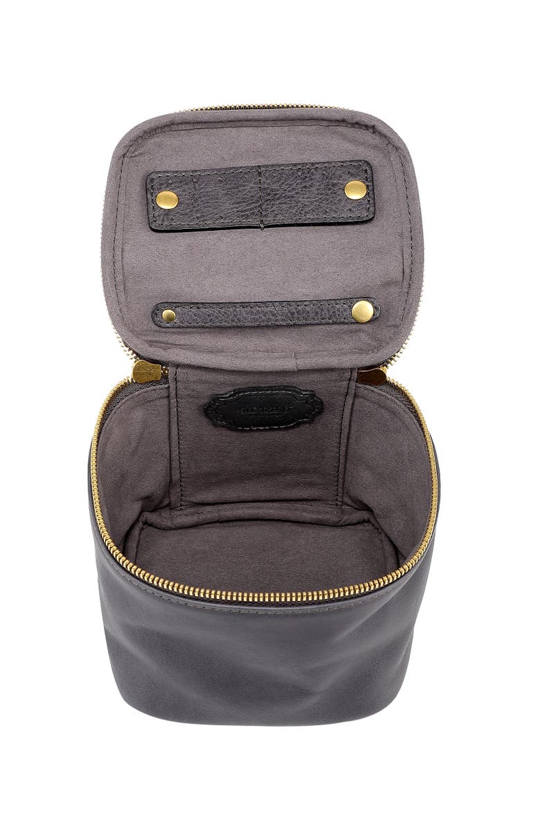 OLD TREND Celosia Genuine Leather Cube Jewelry Case, Alternate, color, Slate