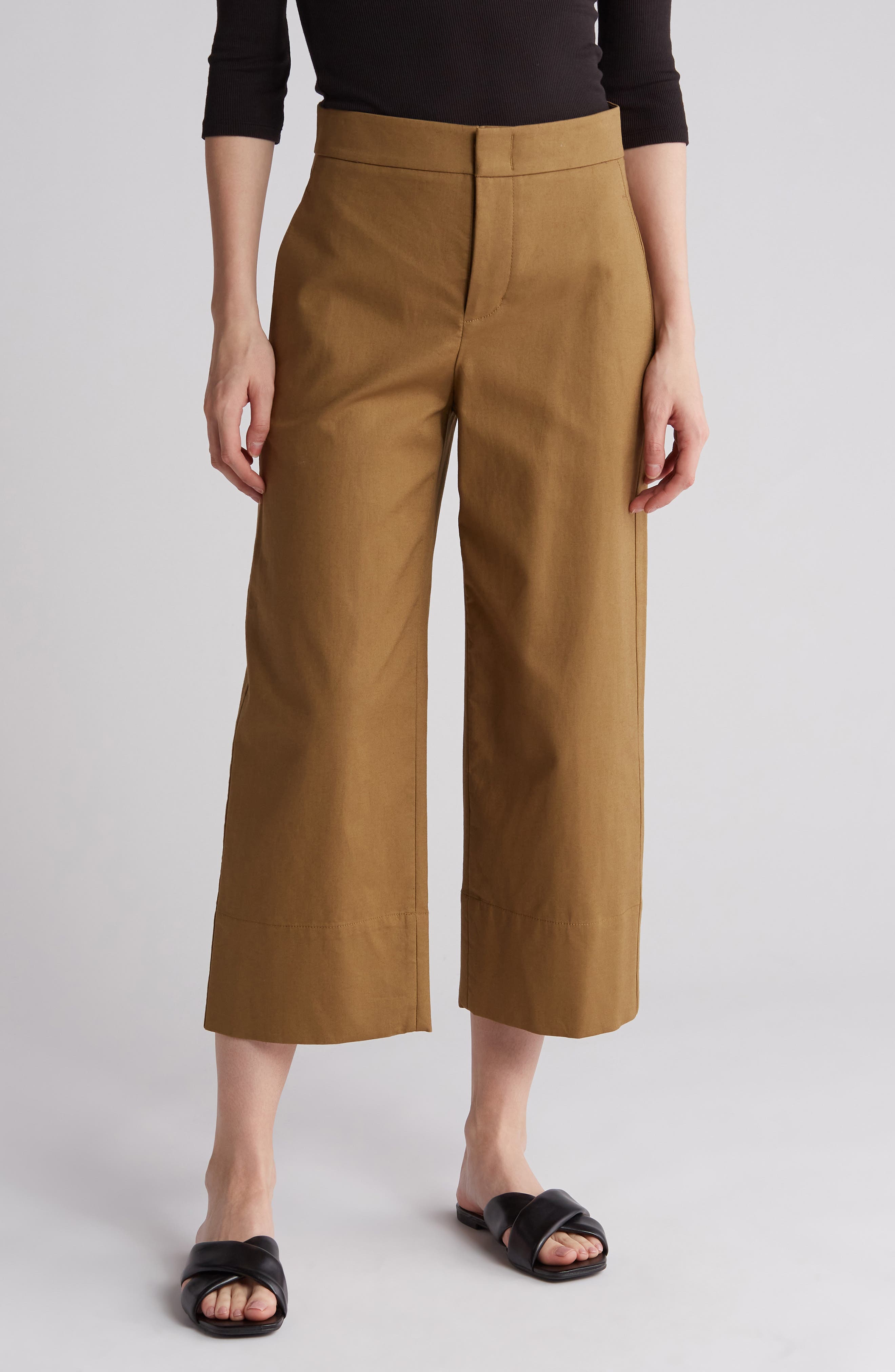 Vince Pleat Crop Wide Leg Pants