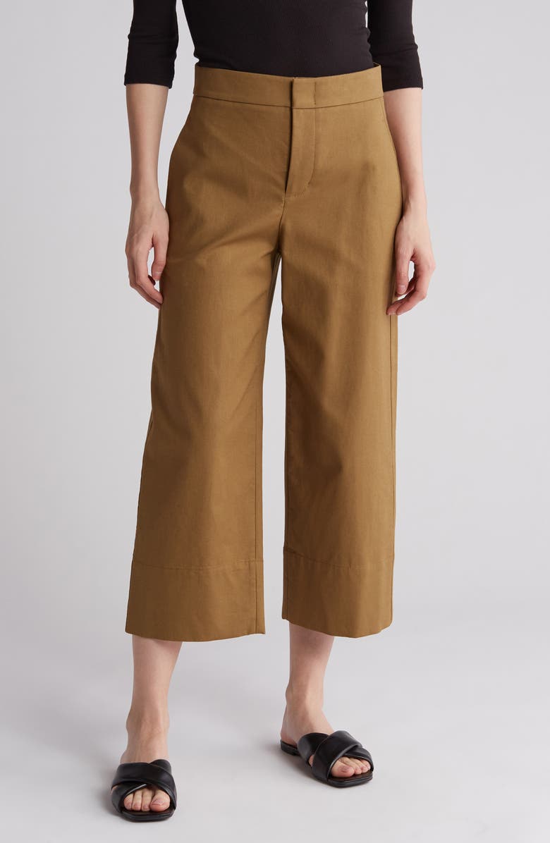 Vince Pleat Crop Wide Leg Pants, Main, color, 