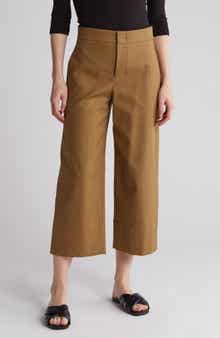 Vince Pleat Crop Wide Leg Pants