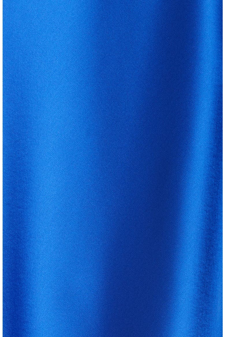 Cape Back Lightweight Liquid Satin Dress, Alternate, color, ELECTRIC BLUE