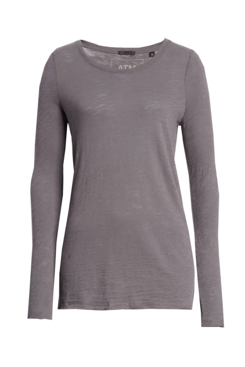 Destroyed Wash Tee, Alternate, color, CHARCOAL
