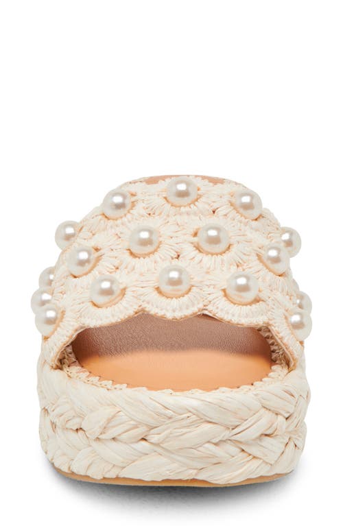 Dolce Vita Caper Platform Sandal In Vanilla Raffia
