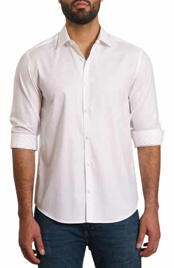 Jared Lang Trim Fit Solid Pima Cotton Button-Up Shirt