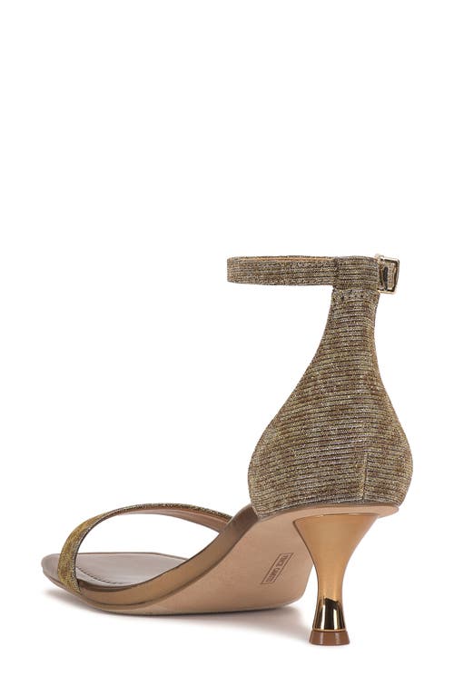 Vince Camuto Vinkely Square Toe Kitten Heel Sandal In Silver