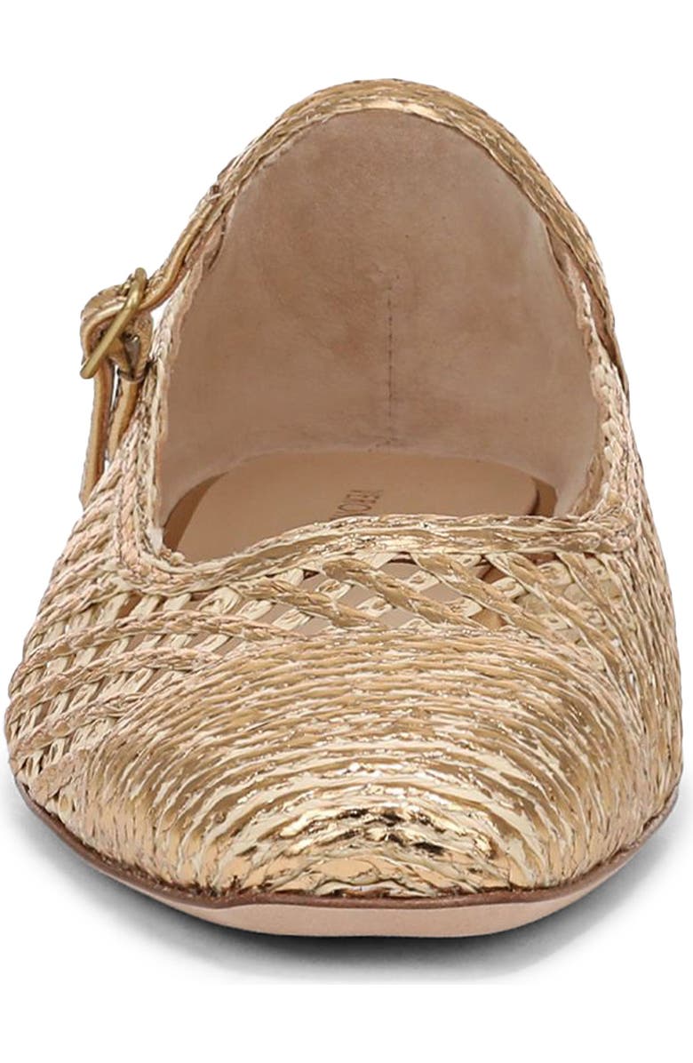 Veronica Beard Ellie Woven Ballet Flat, Alternate, color, Pale Gold