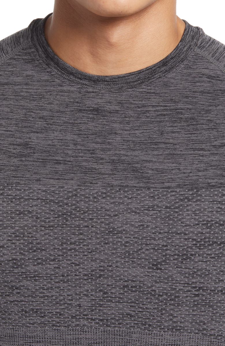 Zella Seamless Performance T-Shirt, Alternate, color, Grey Obsidian Melange