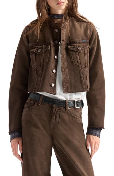 Nikki Cropped Cotton Denim Jacket