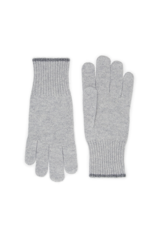 Brunello Cucinelli Knitted Cashmere Gloves In Gray