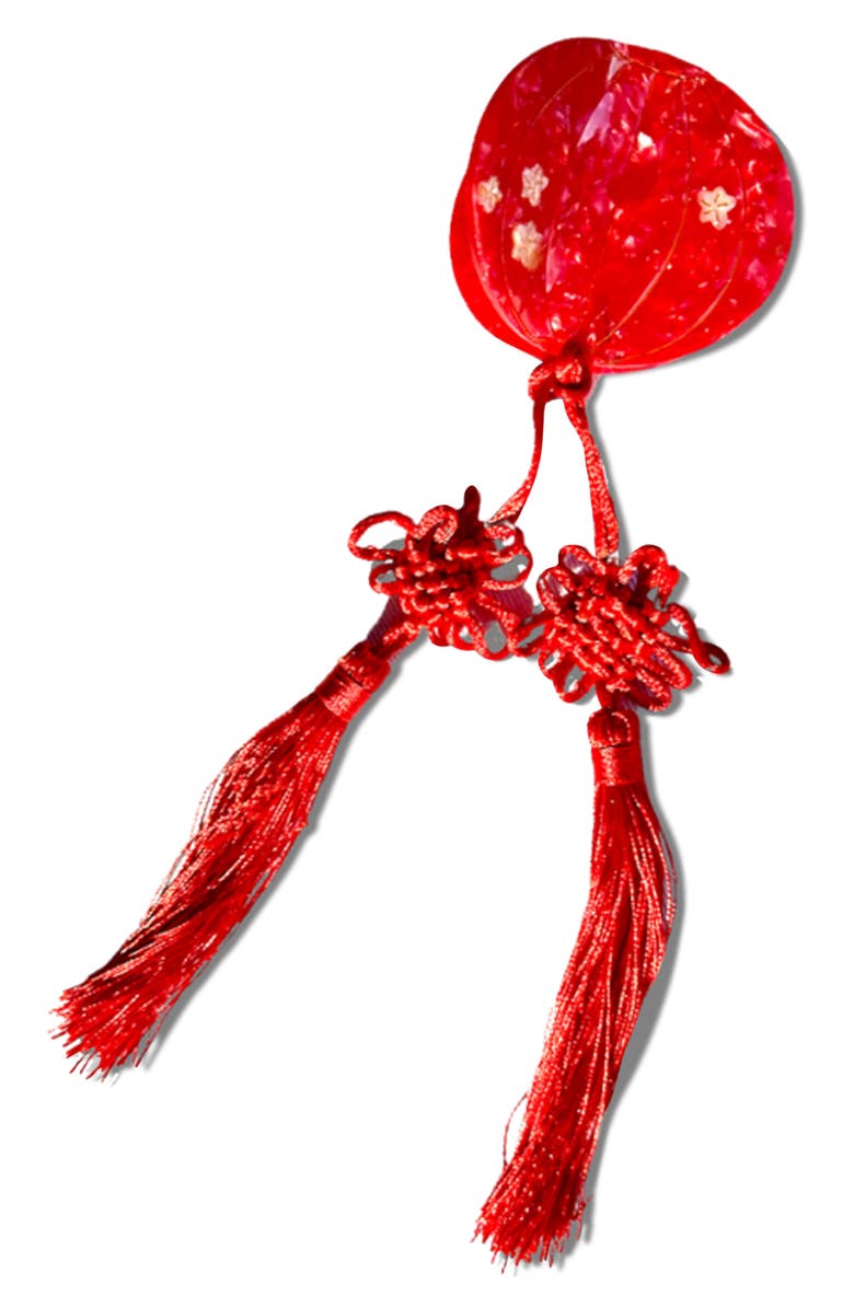 Solar Eclipse Red Lantern Hair Claw Clip, Main, color, 