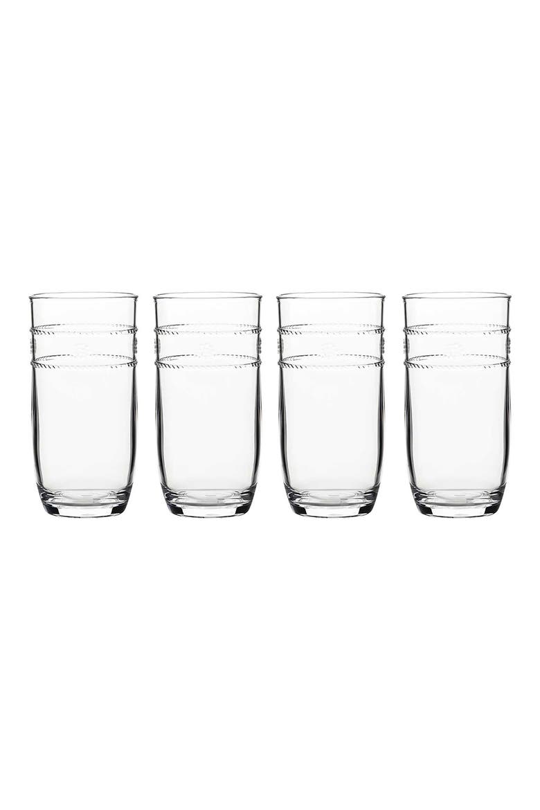 Isabella Set of 4 Acrylic Large Tumblers, Main, color, CLEAR