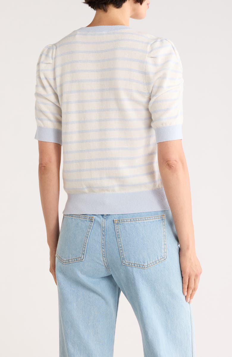 FRAME The Frankie Crewneck Wool Blend Sweater, Alternate, color, Chambray Blue Multi
