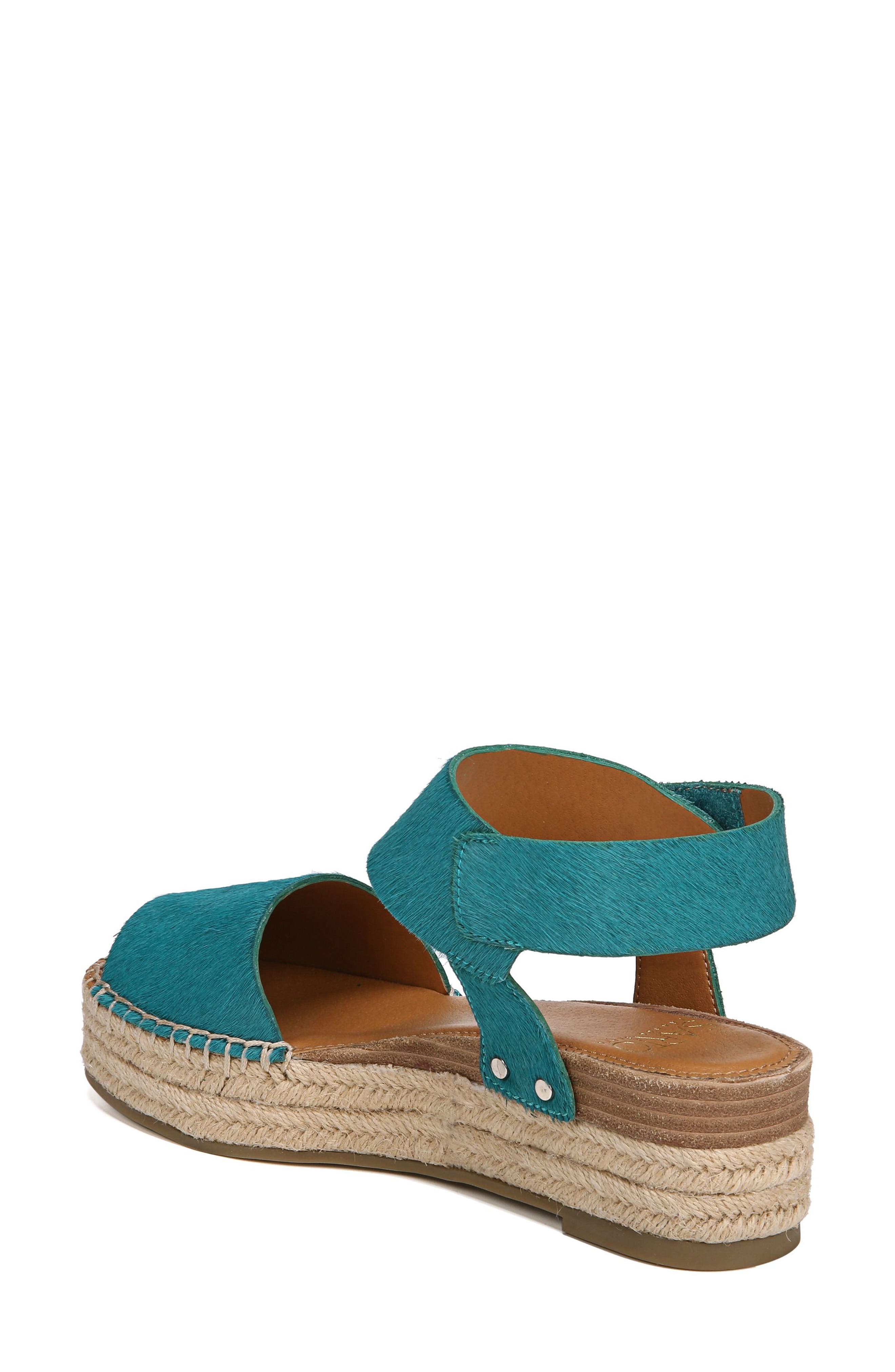 Sierra Platform Wedge Espadrille, Alternate, color, ARUBA GREEN CALF HAIR