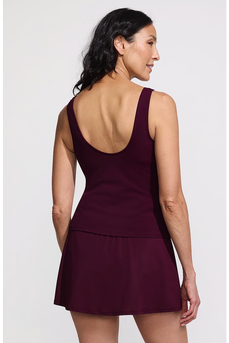 Slender Suit Tummy Control Wrap Tankini Swimsuit Top, Alternate, color, Dark Wine