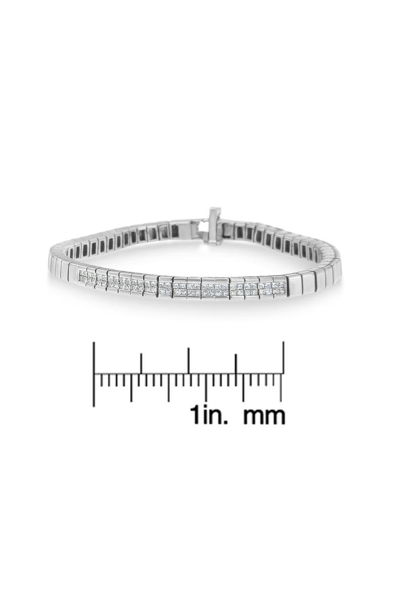 14K White Gold 1.00 cttw Princess Cut Diamond Bracelet, Alternate, color, White