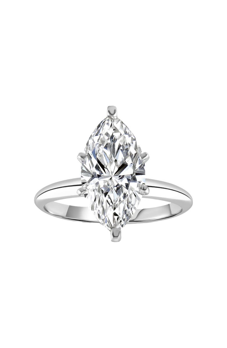 Bliss Diamond 3Ct Gold Certified Lab Grown Marquise Diamond Engagement Ring, Main, color, 14K White Gold