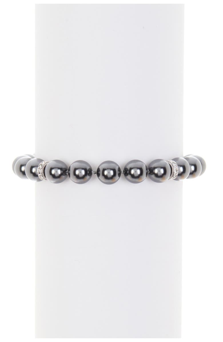 Nadri 8mm Gray Pearl Bracelet, Main, color,