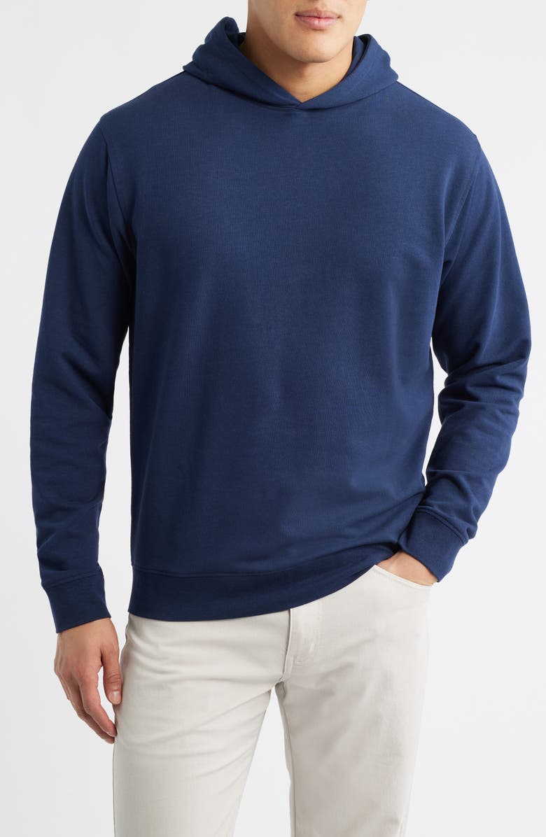 Peter Millar Oasis Organic Cotton Blend Hoodie, Main, color, Navy