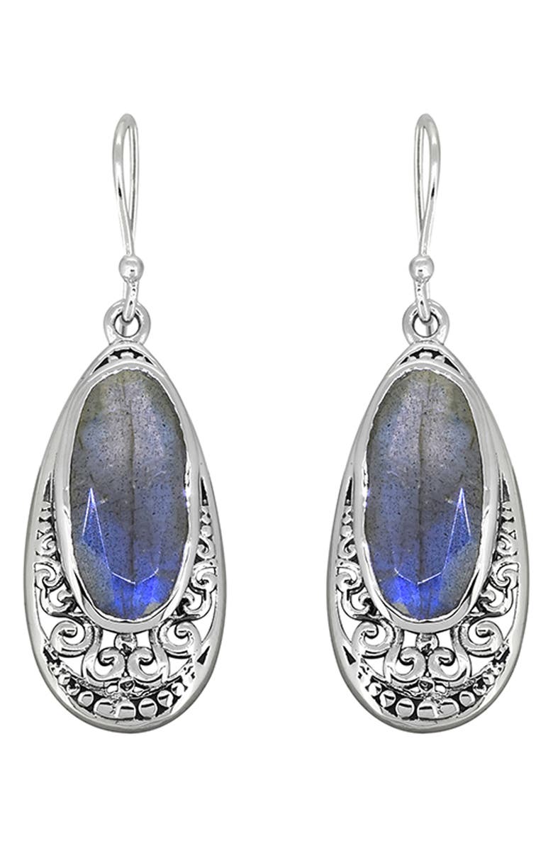 YS GEMS Labradorite Drop Earrings, Alternate, color, 