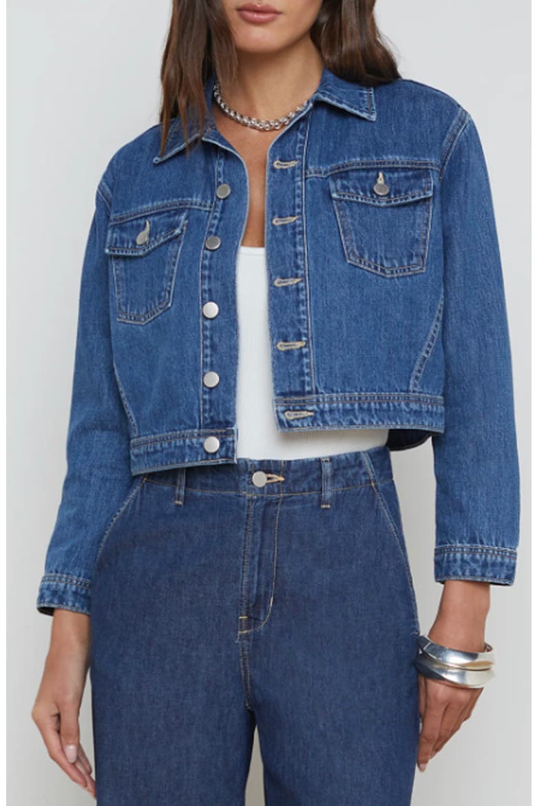 Koda Crop Denim Jacket, Main, color, GLENDORA
