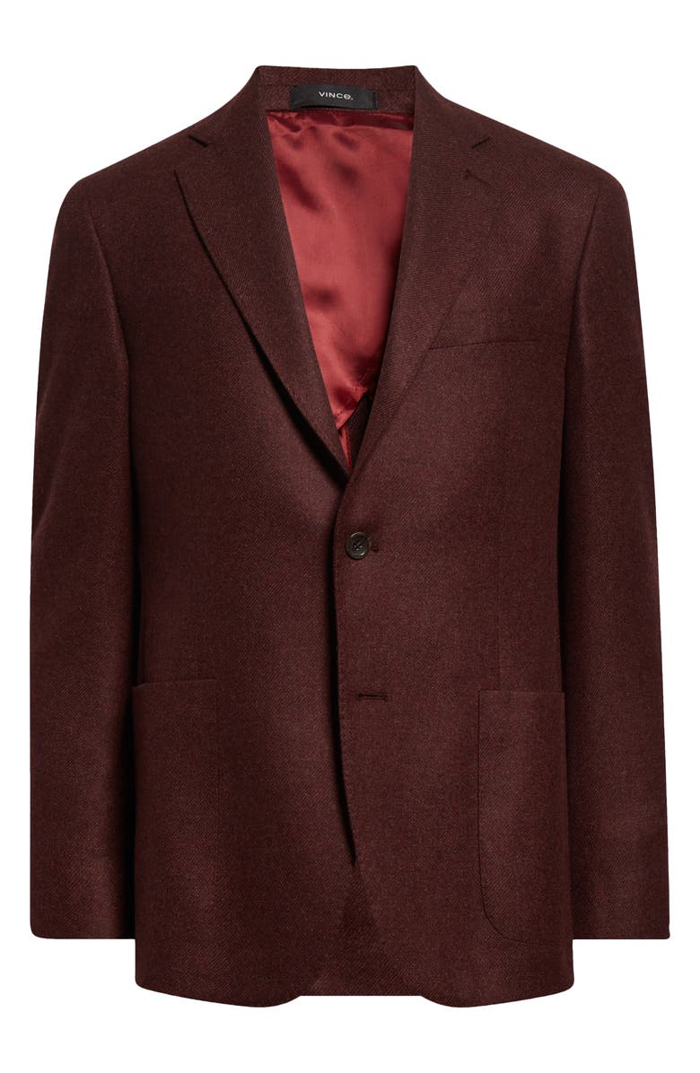 Vince Iker Slim Fit Cashmere Sport Coat, Main, color, Burgundy