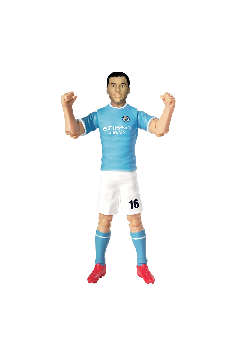 Banbo Toys Sockers Manchester City F.C. Rodrigo "Rodri" Hernández Cascante 8" Soccer Action Figure, Alternate, color, Blue