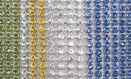 Collina Strada Crystal Embellished Insulated Water Bottle In Multi Stripe
