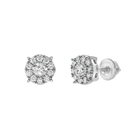 Blazers 14K Gold Diamond Stud Earrings - 0.48ct.