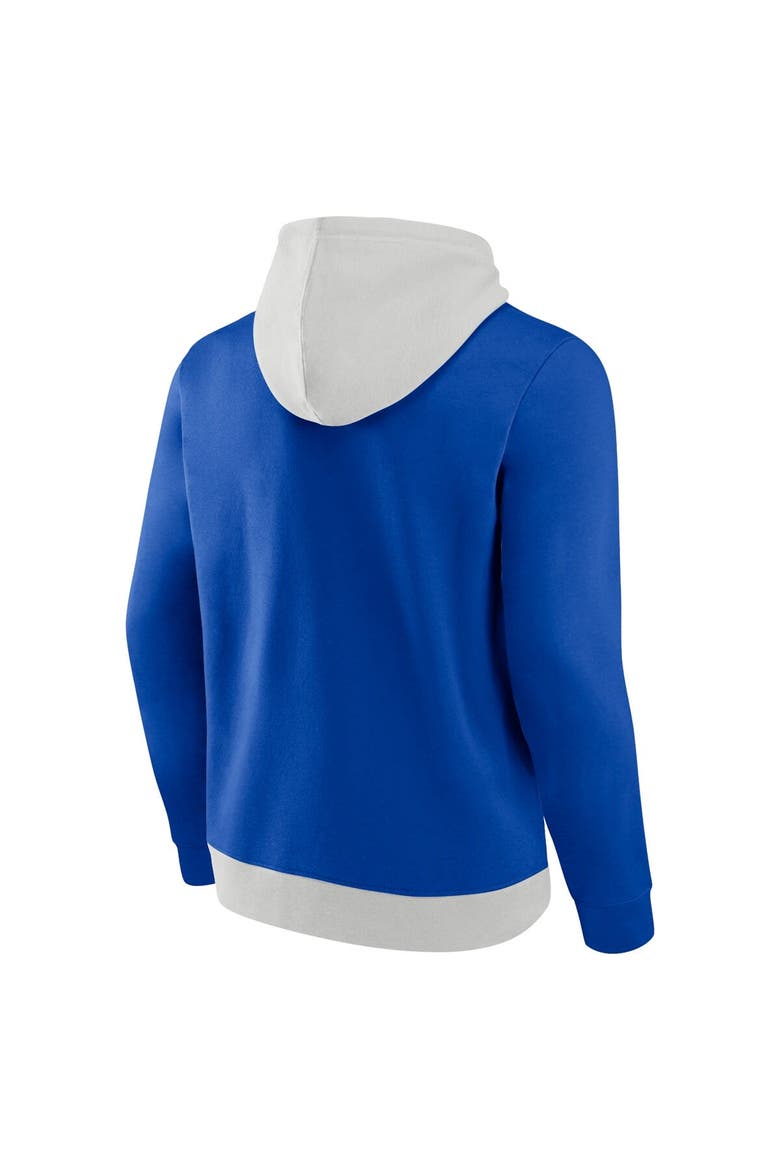Men's Fanatics Branded Silver/Royal Los Angeles Rams Big & Tall Team Fleece Pullover Hoodie, Alternate, color, Silver