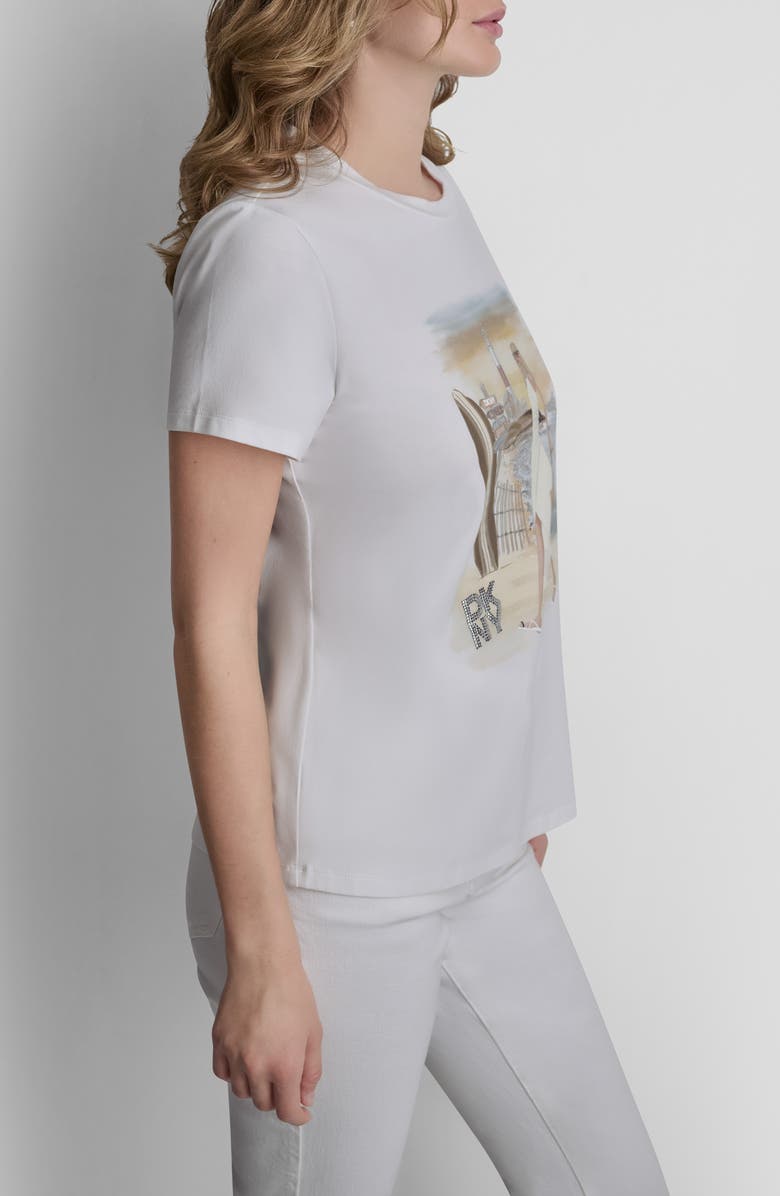 DKNY Montauk Conversational Graphic T-Shirt, Alternate, color, White
