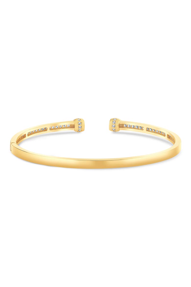 Brilliant Twisted Rope Bangle, Alternate, color, 18 KT YELLOW GOLD CLEAR CZ