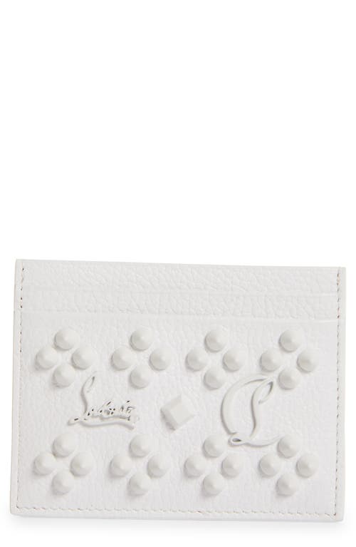 Christian Louboutin Kios Simple Leather Card Case In White