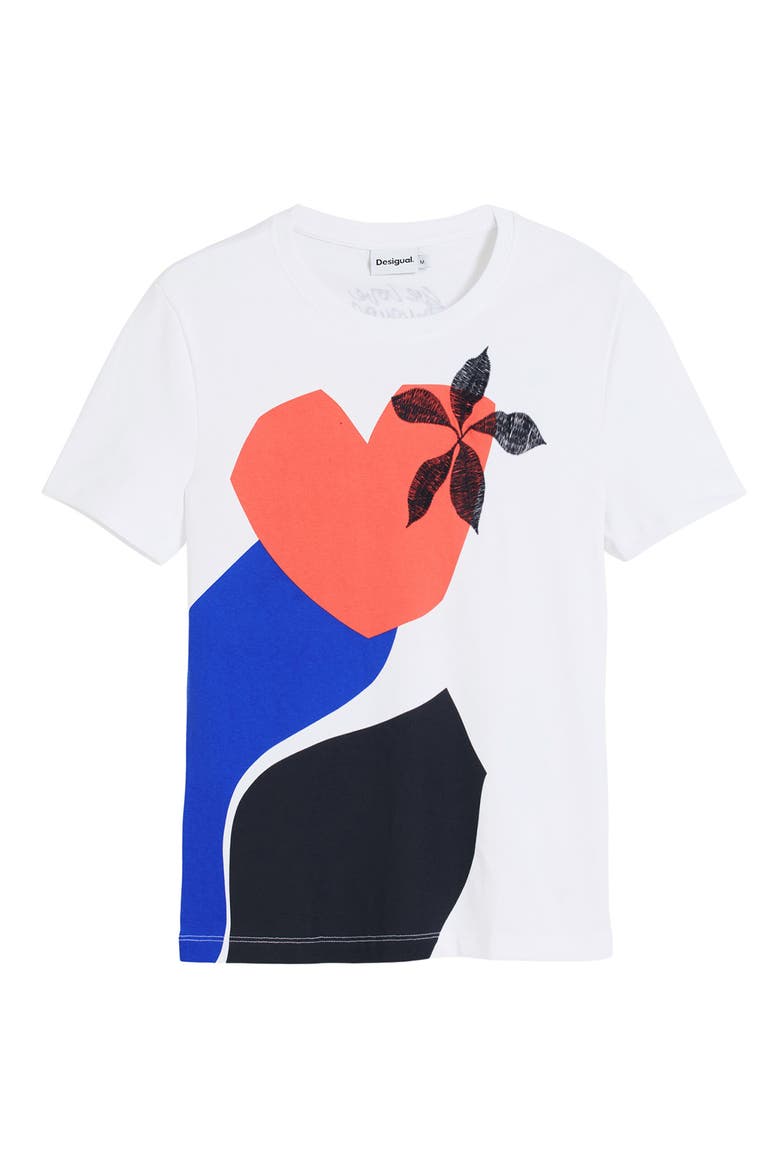 Graphic Print T-Shirt, Alternate, color, WHITE