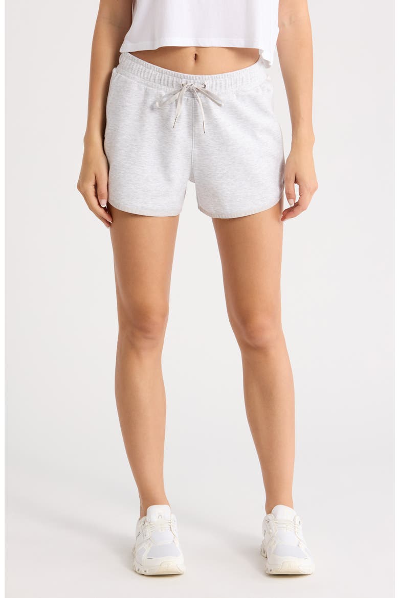 Cloud Drawstring Shorts, Main, color, HEATHER LIGHT GREY