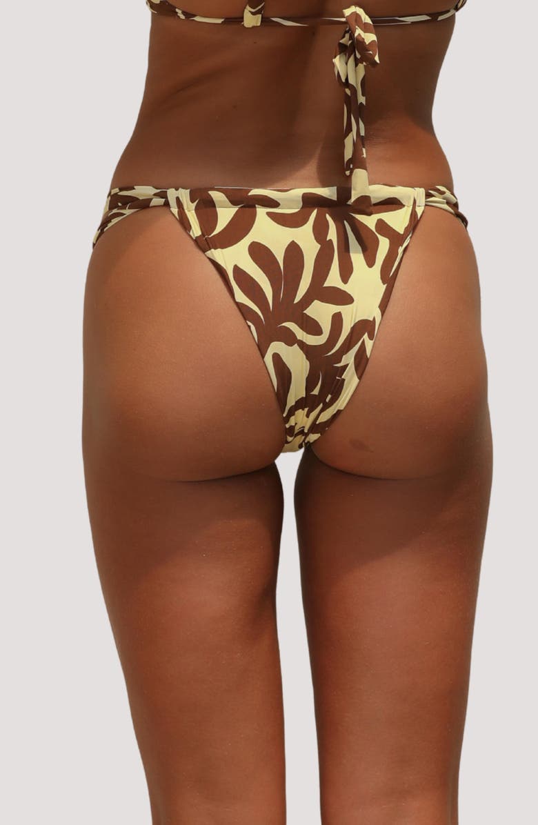 Stone Fox Swim Bijou Ruched Bikini Bottoms, Alternate, color, Sun Spun