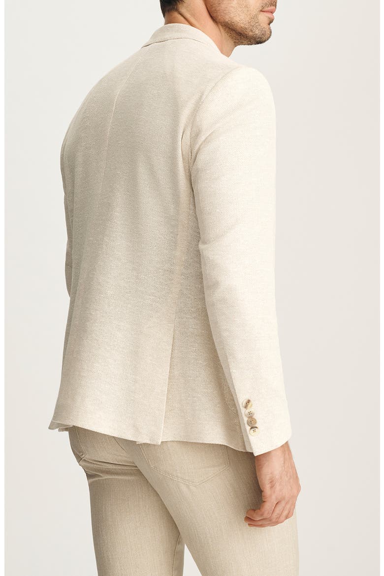 Matteo Slim Fit Beige Linen & Cotton Blend Piqué Sport Coat, Alternate, color, BEIGE