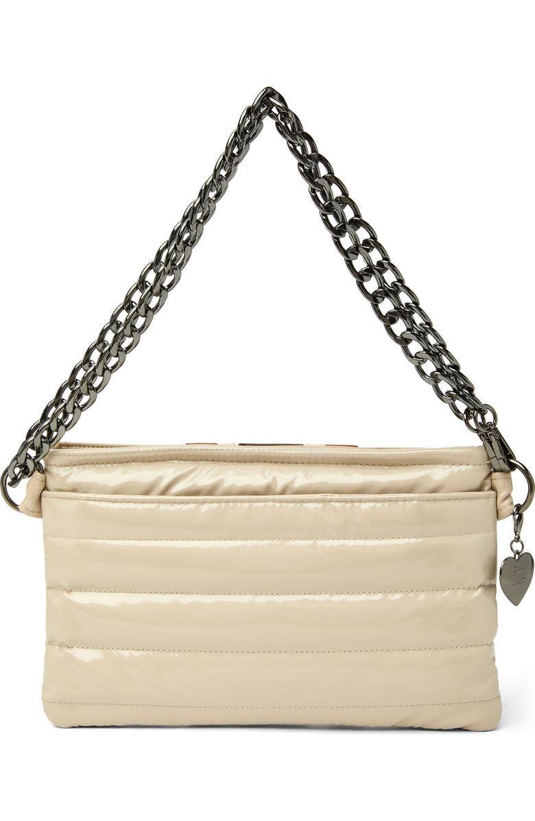 THINK ROYLN Almost Famous Quilted Shoulder Bag, Alternate, color, Blonde Patent And Colorblock