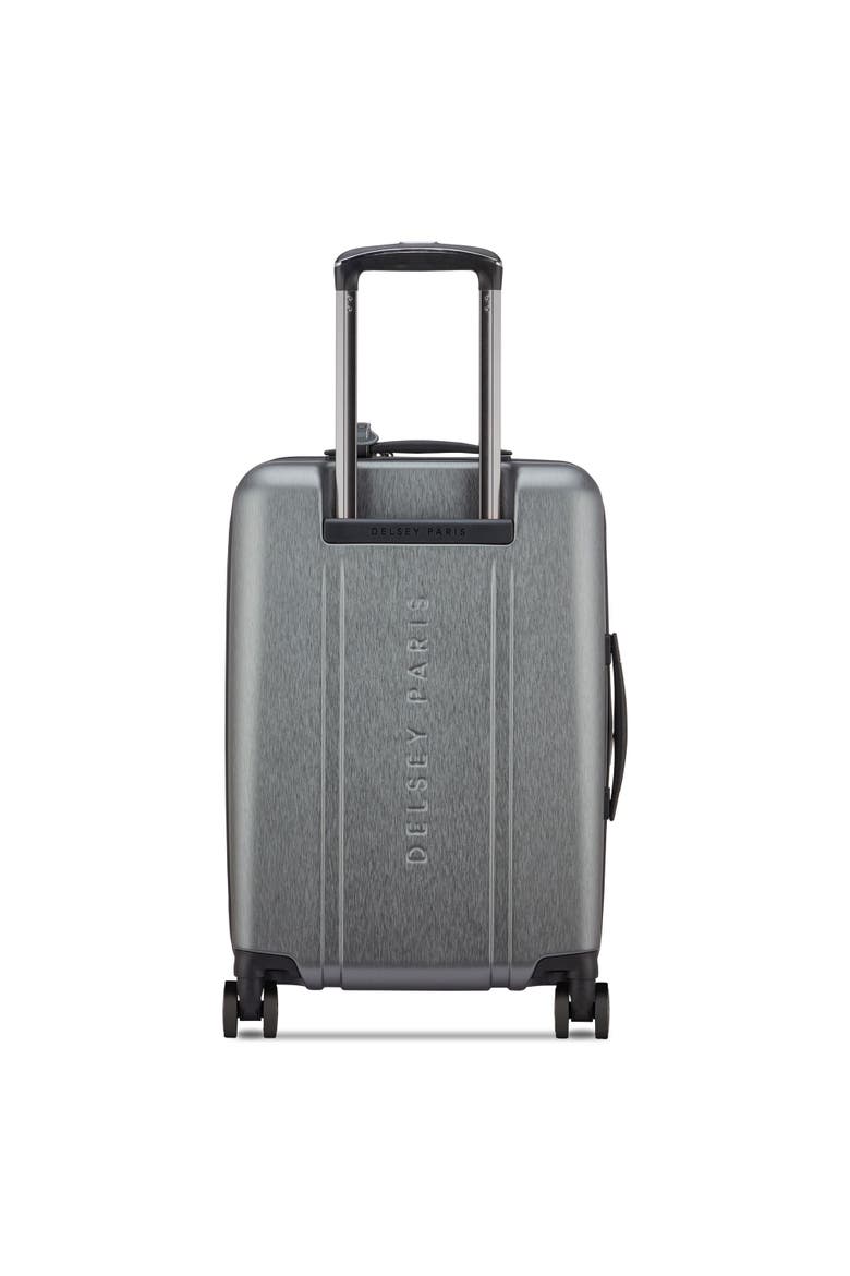 Cadence Hardside Expandable 20" Carry On Spinner Luggage, Alternate, color, Brushed Silver