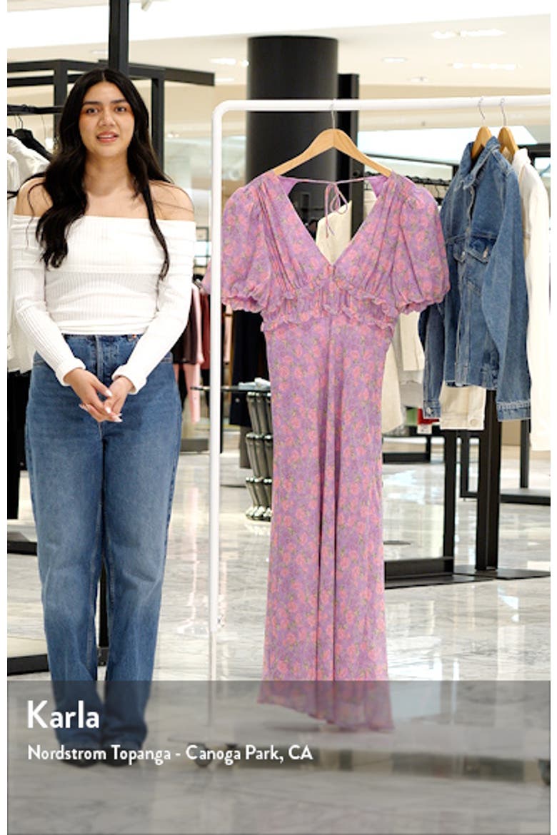 astr the label esperanza floral puff sleeve midi dress Esperanza Floral Puff Sleeve Midi Dress - $55.20